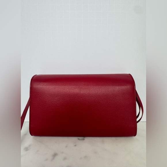 Balenciaga Red Leather Envelope Crossbody Wallet WOC - Picture 5 of 13